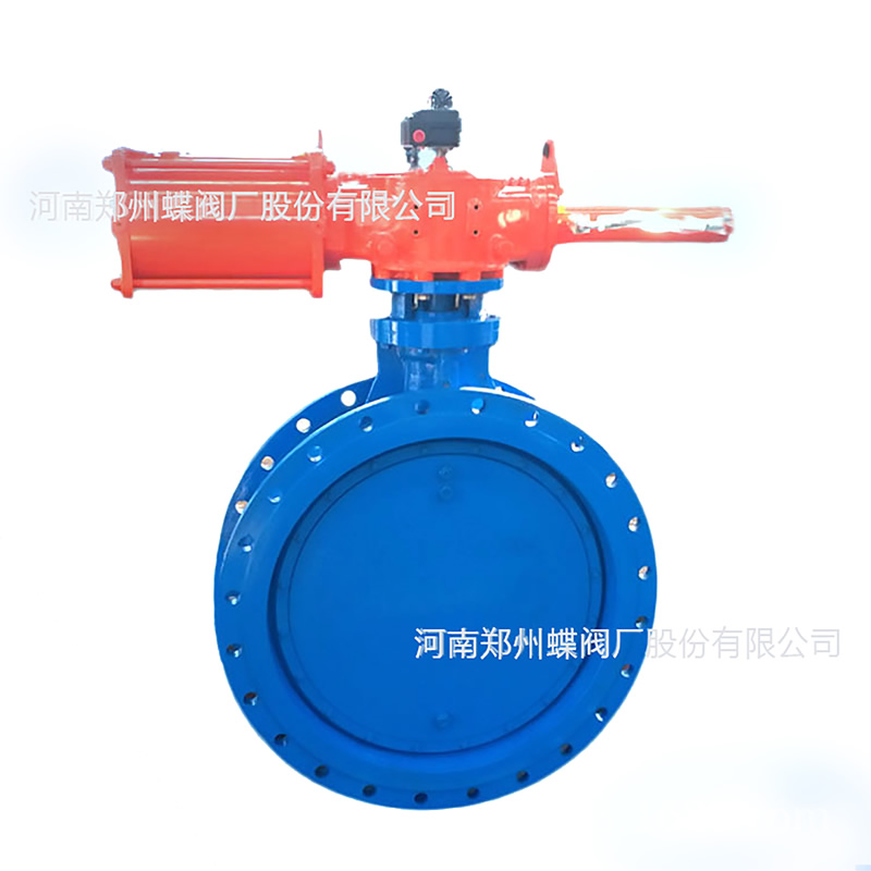 鄭州（zhōu）香蕉视频在线播放观看現貨化工用氣動雙法蘭蝶（dié）閥（fá）2D641X-10